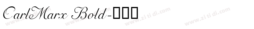 CarlMarx Bold字体转换